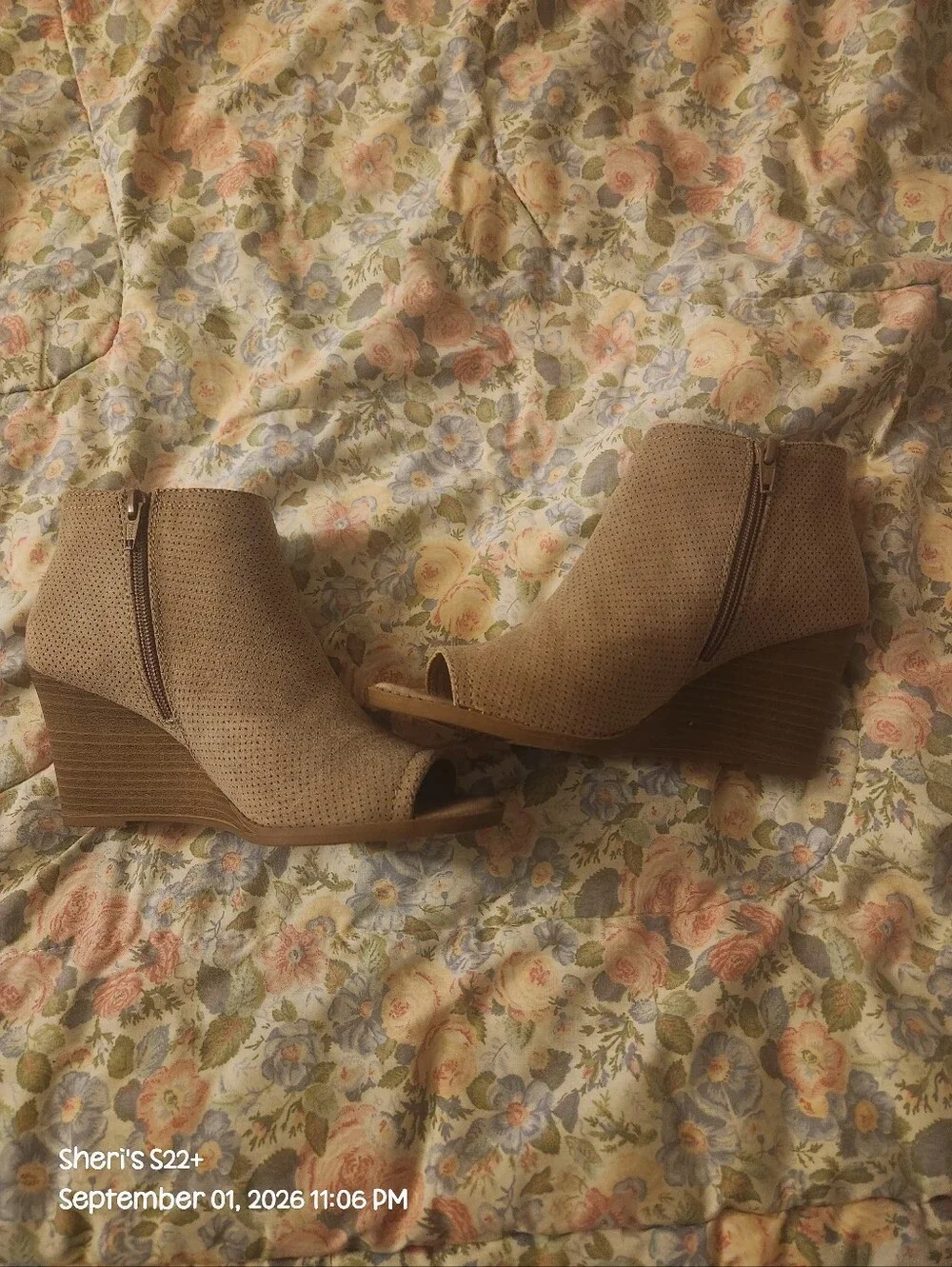 Time and Tru taupe perforated